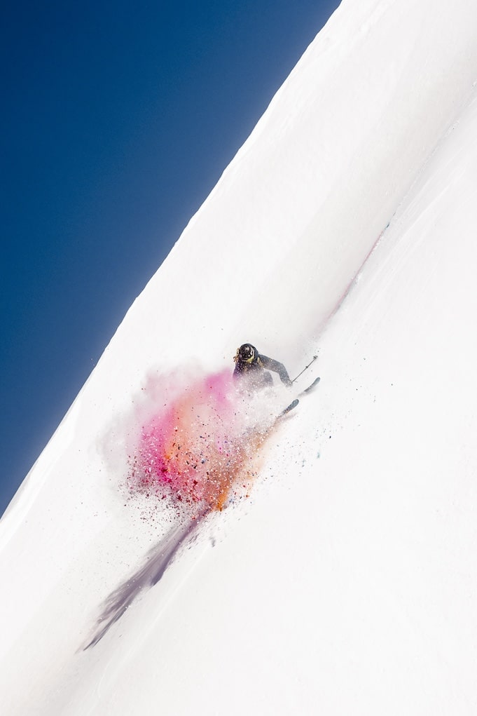 Photo of an off-piste skier