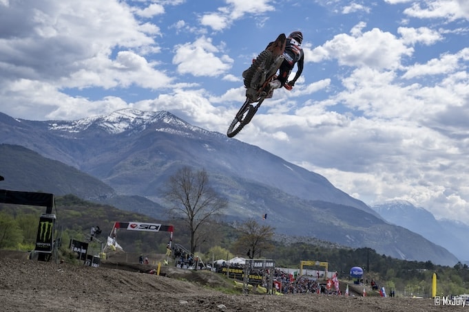 Motocross rider in the airs