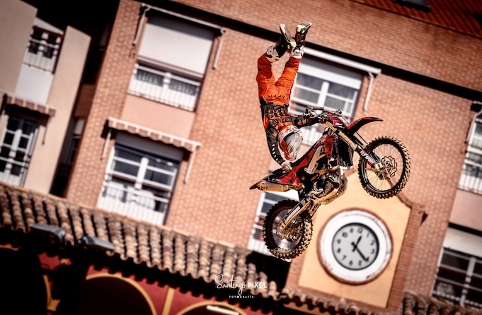 FMX rider in action at a sporting event