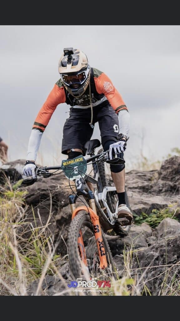 Mountain Bike rider in action