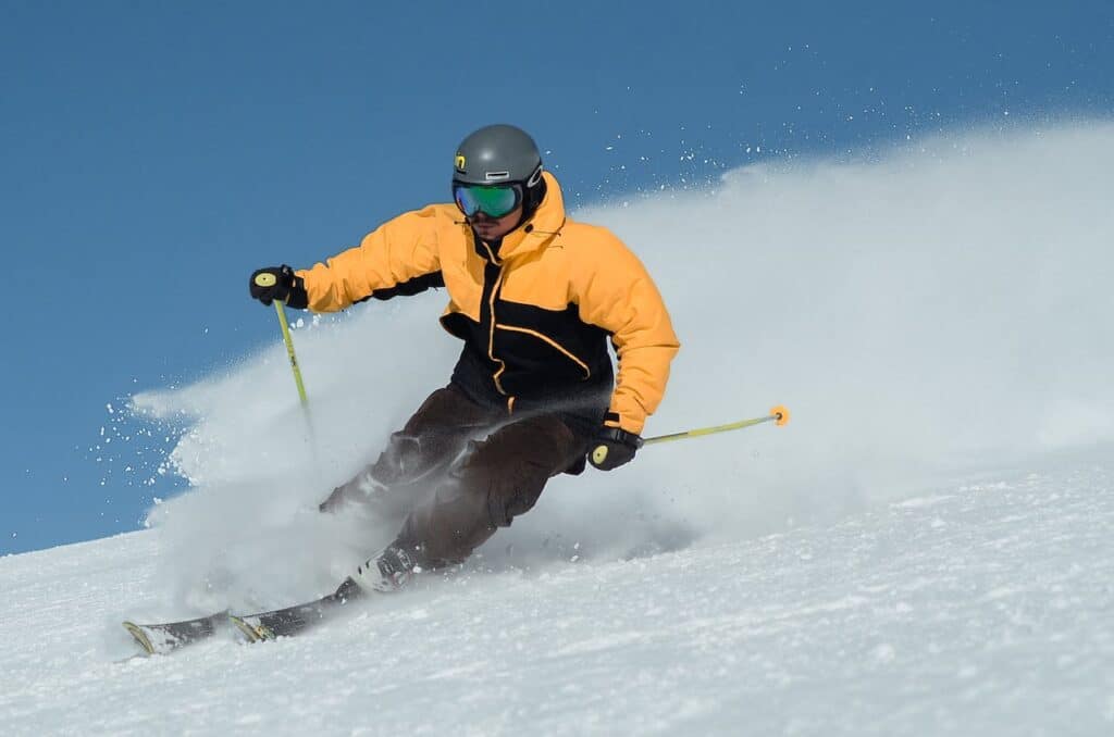 Image of a skier in action