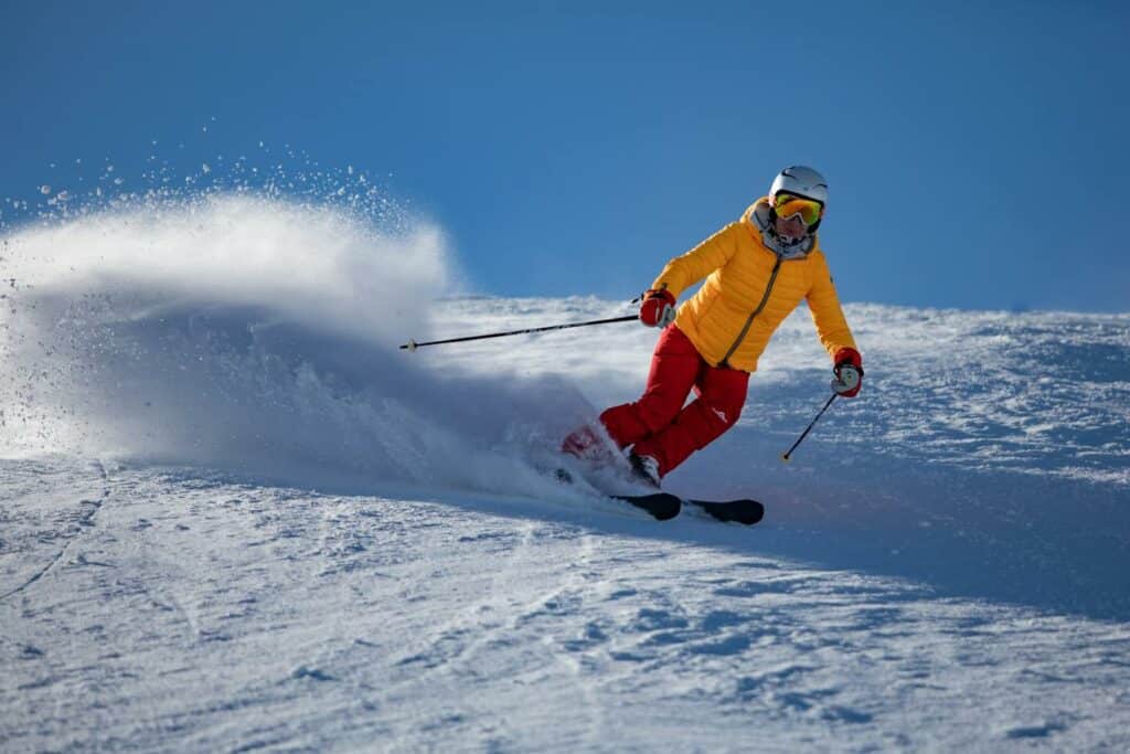 Photo of an off-piste skier