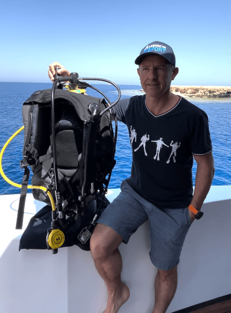 Photo guillaume Pinel pratiquant la plongée sous marine