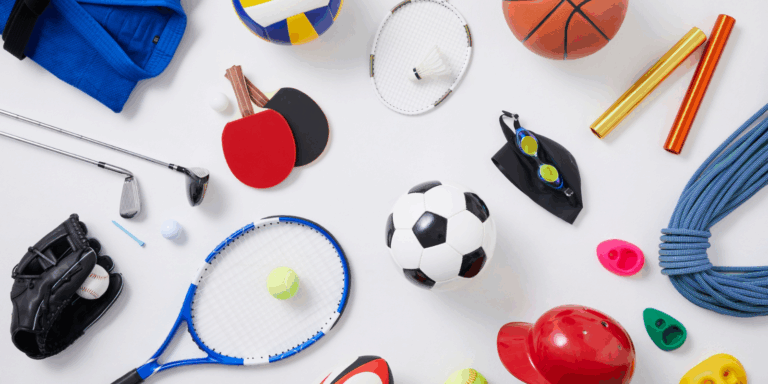 Équipements de différents sports populaires en France en 2025