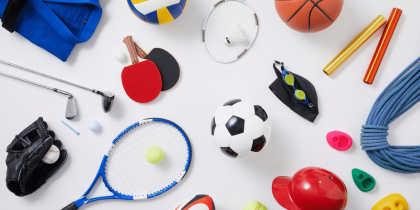 Équipements de différents sports populaires en France en 2025